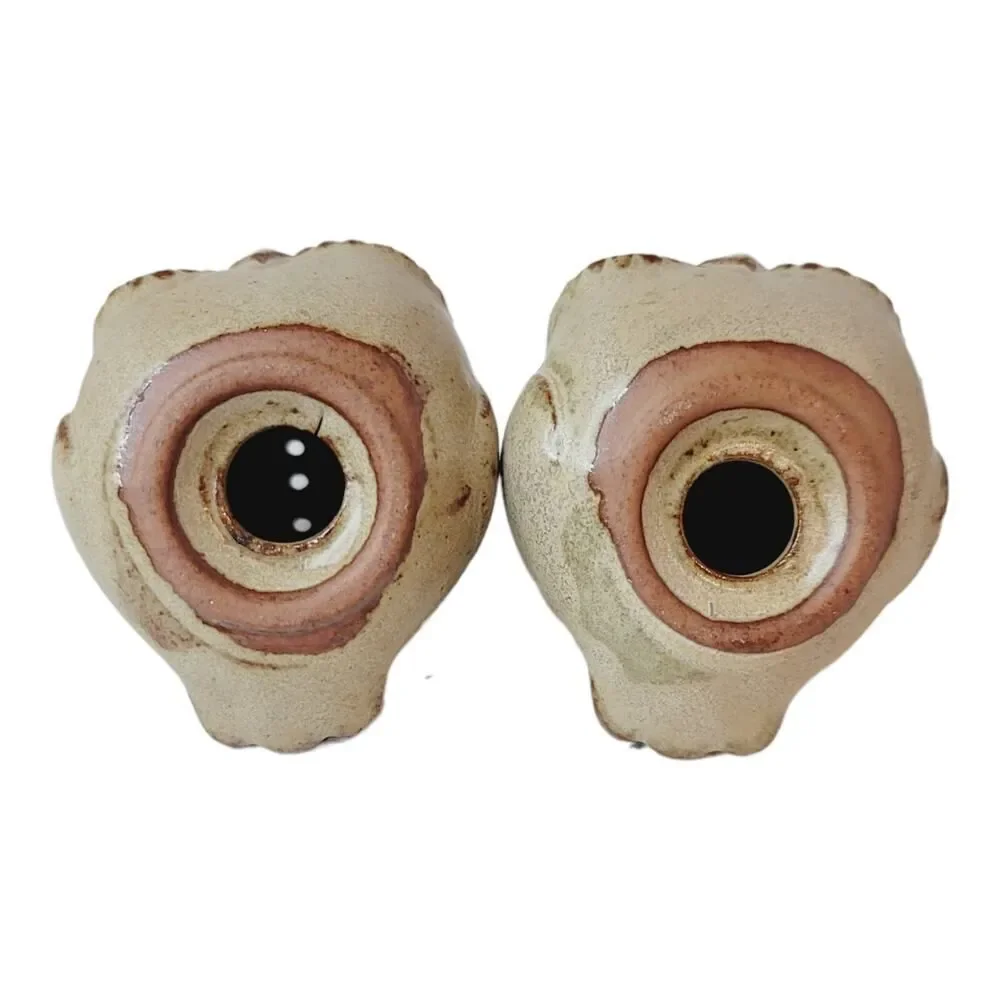 Vintage Art Pottery Ceramic Stoneware Owls Salt and Pepper Shakers UCTCI READ‎